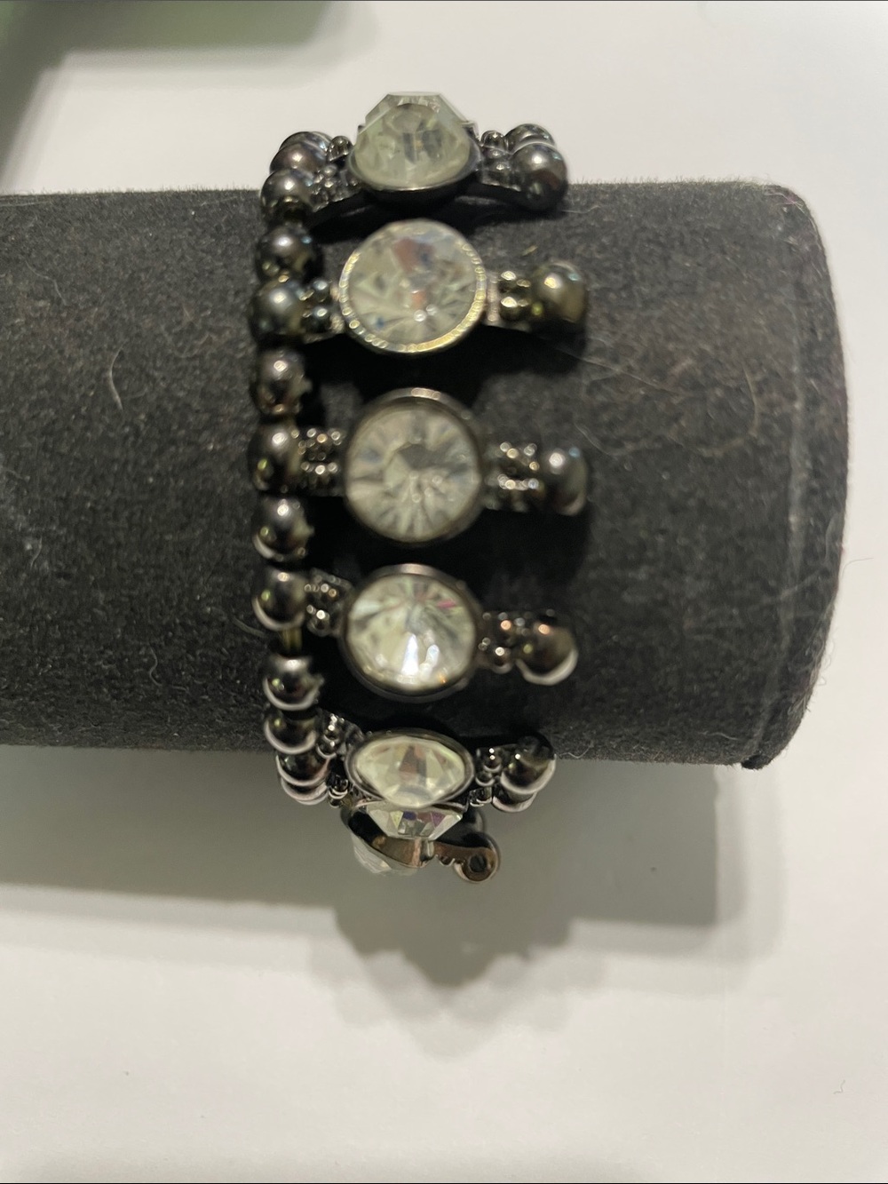 Crystal Accent Silver-Tone Stretch Bracelet 9/6/6